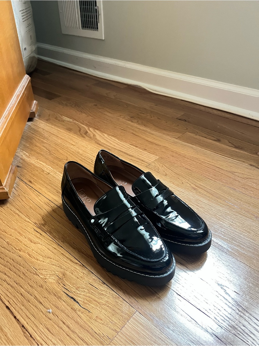 Franco Sarto Women’s Patent Black Loafers